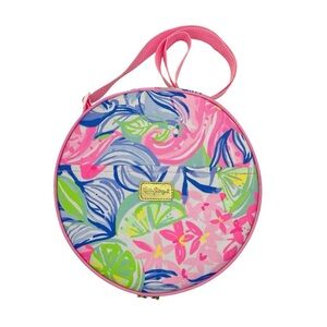 Lilly Pulitzer Havana Picnic Tailgating Basket Bag Pink/Blue